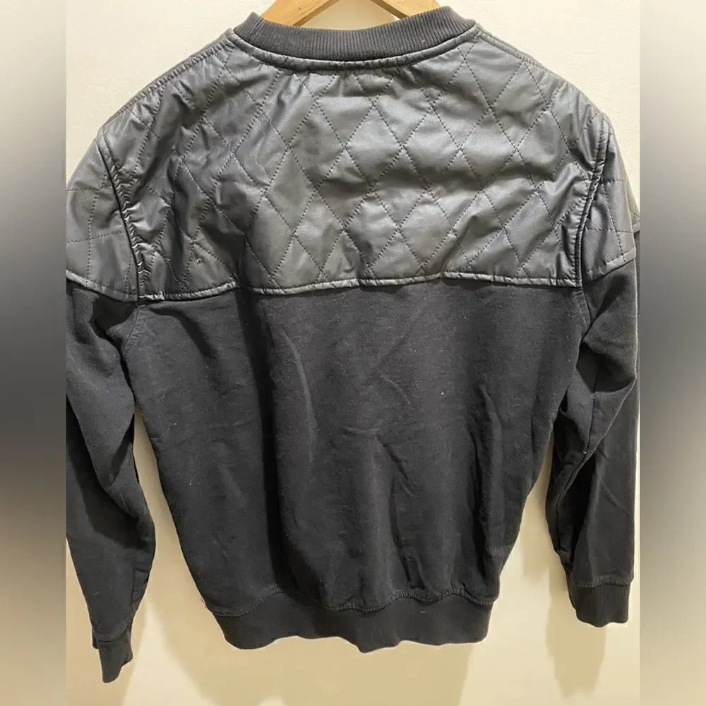 Parish Nation Mens Black LS Sweater L